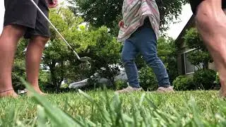 2 Year Old Kid Catches Golf Ball TRICK SHOT