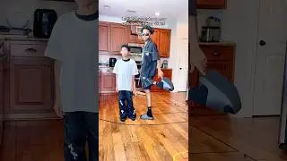 Letting my son try on my orthopedic Yeezy Slides