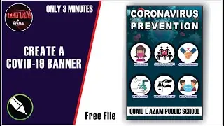 How to Create Covid-19 Banner Design in CorelDraw | #covid | #CdrDesign​​ | #free | #download | #cdr