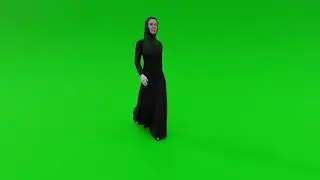 Green Screen - Walking Arabic Woman 