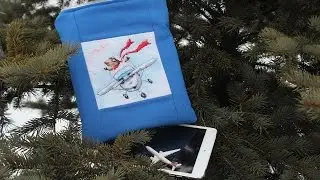 Вышивка крестиком: чехол для планшета.набор  РТО "Лечу,куда хочу" Прикладна вышивка.