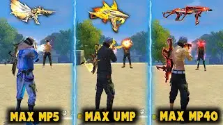 MAX UMP VS MAX MP40 VS MAX MP5 DAMAGE ABILITY TEST | BEST EVO SMG GUN - GARENA FREE FIRE