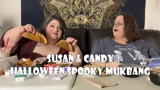 Susan & Candy Halloween Spooky Mukbang 2025 (WARNING: Flashing lights. Viewer discretion is advised)