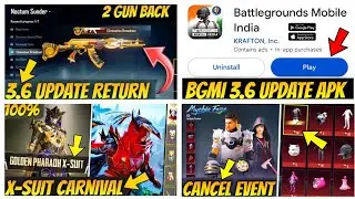 🔥OMG! X-Suit Carnival Coming | BGMI Mythic Forge Refresh | Bgmi 3.6 Update Option Not Showing