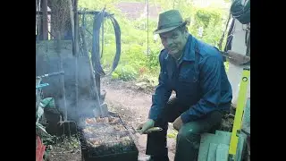 Холодные Майские праздники // Жарим традиционно шашлык// Привезли кольца для септика