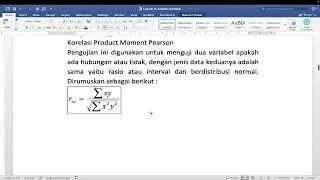 KORELASI PRODUCT MOMENT PEARSON