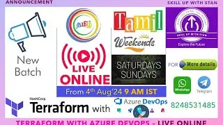 Terraform with Azure DevOps - New live online batch - From this weekend