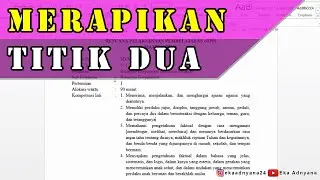 Cara Membuat Titik Dua dengan Rapi di Ms. Word Secara Cepat