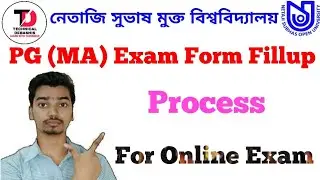 NSOU PG (MA) Exam Form Fillup Process