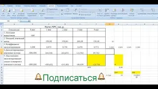 NPV, PI, DPP, IRR в Excel Расчет NPV в Excel 