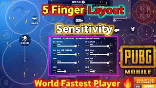 New 5 Finger Claw & Sensitivity For PUBG MOBILE World Fastest Settings by Chinese Pro Player | PUBGM