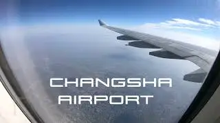 Landing in Changsha airport,China. 4k video
