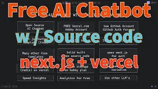 Free AI Chatbot with source code. See how to setup a 100% free chatbot using Vercel, Github, next.js