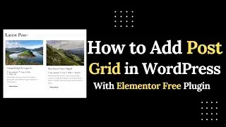 How to Add Post Grid in WordPress Using Elementor (Free Plugin Tutorial)