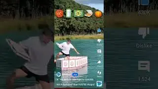 Will a basketball boat hold my weight♎ #challenge #pool #games #challengechallenge #challengeweek