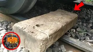 Train Vs Wood Slipper Experiment OMG 😳 || Train Experiments @TrainExperiments