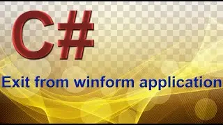 Exit from Winform Application