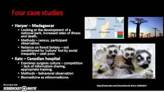 The Work of Medical Anthropologists (Part 1)