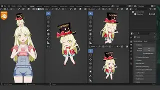 How to make Anime Chibi in Blender 3.3  -【Timelapse】