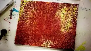 How to CREATE PAINTED TEXTURE Using PLASTIC WRAP - art tutorial