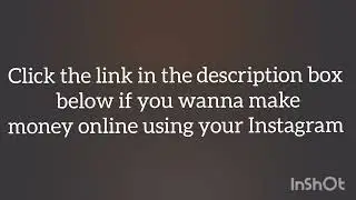 Make Money Online Using Your Insta #makemoneyonline #makemoney
