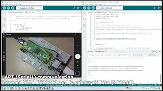 UART (Serial1) comm. between XIAO ESP32C3 and Raspberry Pi Pico (RP2040), in Arduino framework.