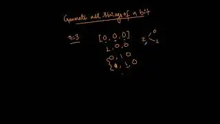 Binary String Generation: Generate All Strings of n-Bit Combinations