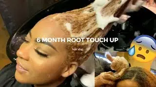 GETTING MY ROOTS TOUCHED UP VLOG | 6 Month Hair Color Update