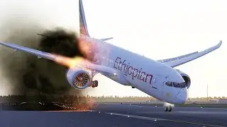Planes Makes Emergency Landing After Engine Flames | Xplane 11