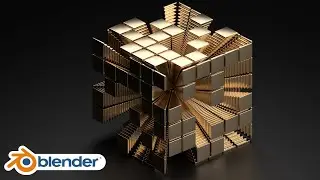 Blender Tutorial - Create Cool Looking Abstract Design From Default Cube In Blender 3.2 / 