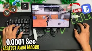 ⌨️One ClickFastest 0.001sec Double AWM Macro in Mobile GG Mouse Pro🔥| Play free fire keyboard mouse📲