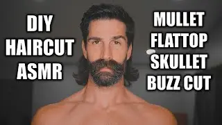 How to cut hair DIY Mullet, Flattop, Skullet, Buzz Cut ASMR #satisfying #asmr #haircut #beard