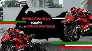 Selesai Repaint HONDA CBR 250RR | motif DUCATI PANIGALE