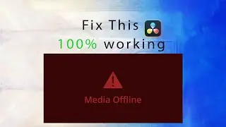 How to fix Media offline /Black screen error In davinci Resolve 💯% working