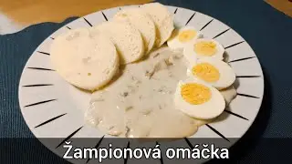 Žampionová omáčka, vařené vejce, kynutý knedlík - recept