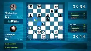 Chess Game Analysis: LadyAqua - MbahsuKro : 1-0 (By ChessFriends.com)