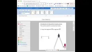 Copy a segment, Perpendicular Bisector, using Polypad on a Desmos Activity