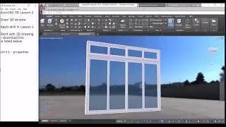 AutoCAD 3D Basic to Advanced Tutorial : Lesson 2 Draw a 3D Window