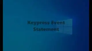 How to Use Keypress Event In VB Net