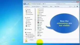 How to hide file name extensions in windows 7