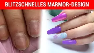 Nailart Folientechnik 💅 | Nagelfolie anbrigen | Marmor Nägel | Nagelverlängerung FIX&GO Air System