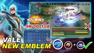 VALE NEW EMBLEM SET 2023 and BEST BUILD Combo Stop on Hit ! 😍Dawning Star Skin Gameplay MLBB