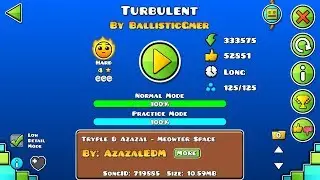[GD] TURBULENT BY BALLISTICGMER (ALL COINS) | GEOMETRY DASH 2.11