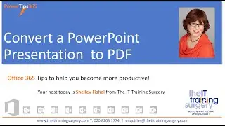 How to save a PowerPoint presentation as a PDF
