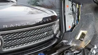 КАПОТ НЕ ОТКРЫВАЕТСЯ RANGE ROVER VOGUE L322, ЗАМЕНА ТРОСИКА.