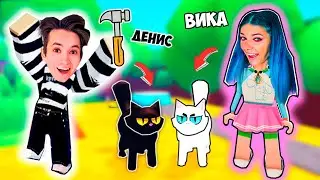 ТАЙКУН КОТЯТ ! СТРОИМ ДОМИКИ НА ДЕРЕВЬЯХ В РОБЛОКС ! 