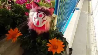 Red Sunset kitsune ~ Small floppy