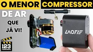 PEQUENO E VALENTE! MINI COMPRESSOR DE AR PORTÁTIL LAOTIE Z1 COMPRESSOR A BATERIA