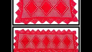 TAPETE DE PORTA E PASSADEIRA VERMELHO, FEITO EM CROCHÊ! LINDO!!!