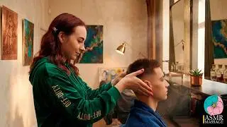 Golden Mastery: Unrivaled Barber Massage & Men’s Haircut ✨ ASMR Bliss